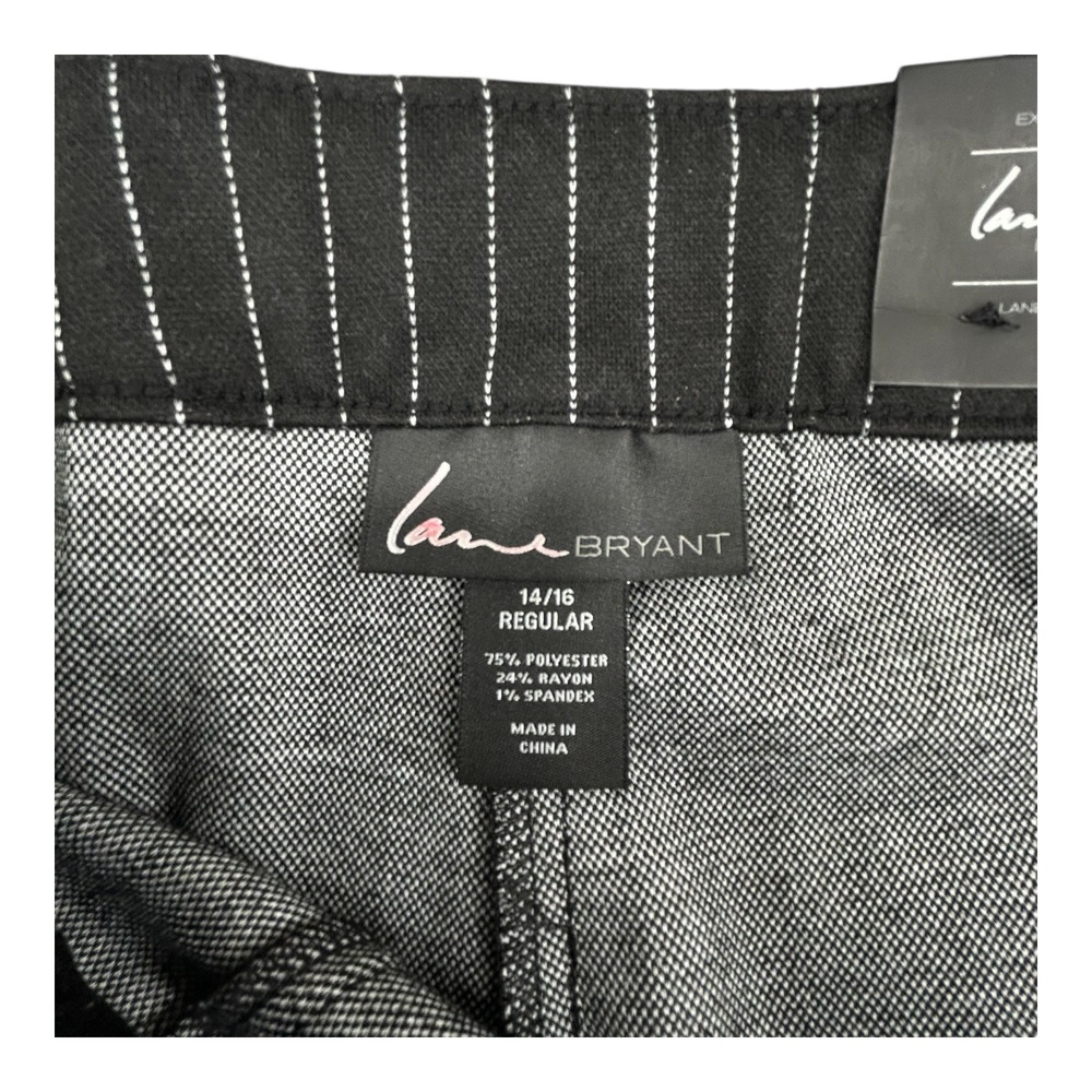 Lane Bryant The Lena Curvy Fit Slim Leg Pinstripe Pant Womens Size 14/16 Regular - Picture 9 of 9